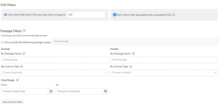Anaconda Team Edition CVE Filters